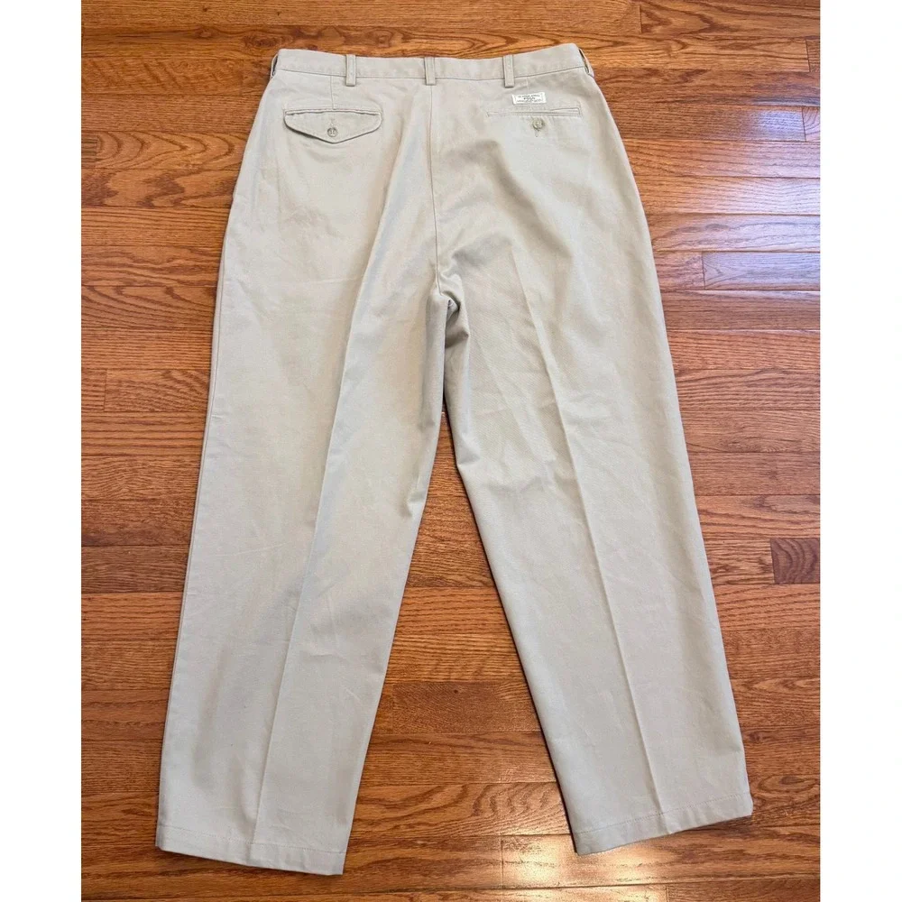 Vintage Polo Ralph Lauren Hammond Pant Fits Mens 35x29 Chino Pleated Khaki Twill